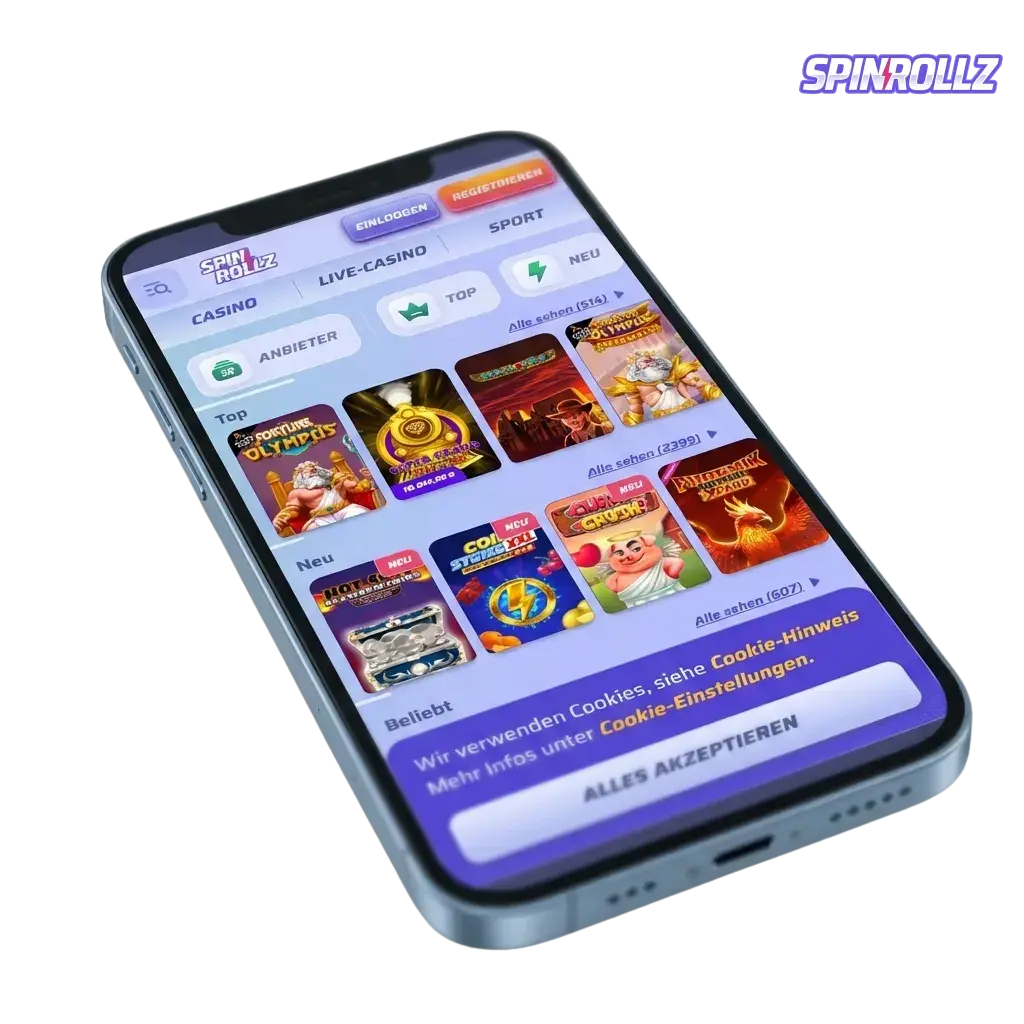 Mobiles Casino – optimierte Smartphone-Version zum Spielen und Verwalten des Kontos